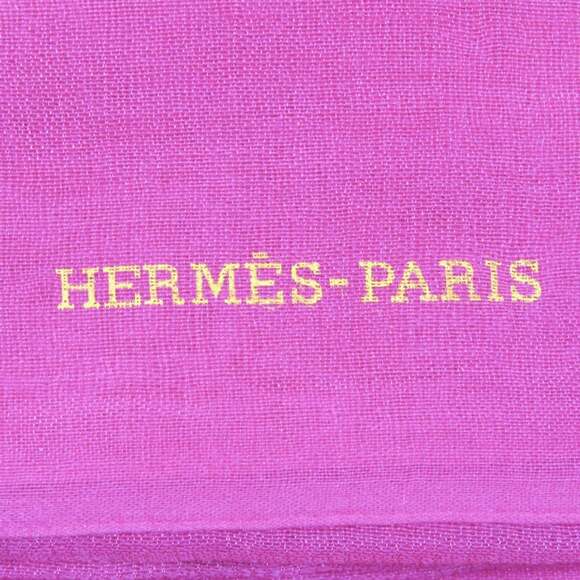 HERMES Pink Silk Scarf - Picture 4 of 7